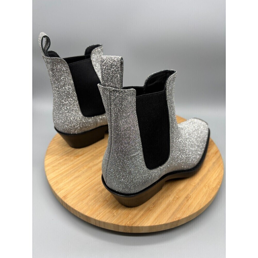 Calvin Klein X Raf Simons Silver Western Boots 205W39NYC Womens 7.5 / EU 37.5 - Picture 4 of 13